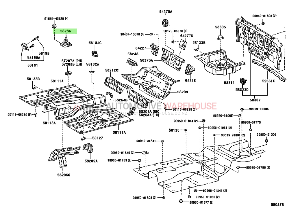 Nissan fitment diagram